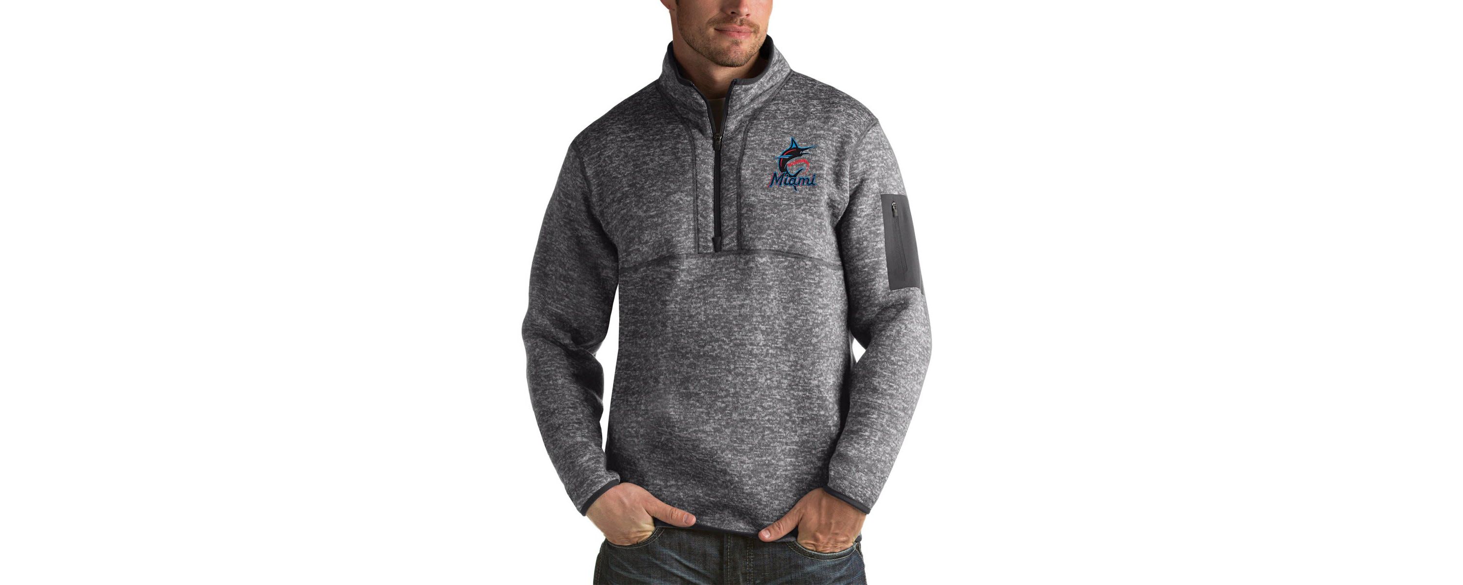 MLB ed Miami Marlins Fortune Half-Zip Sweater