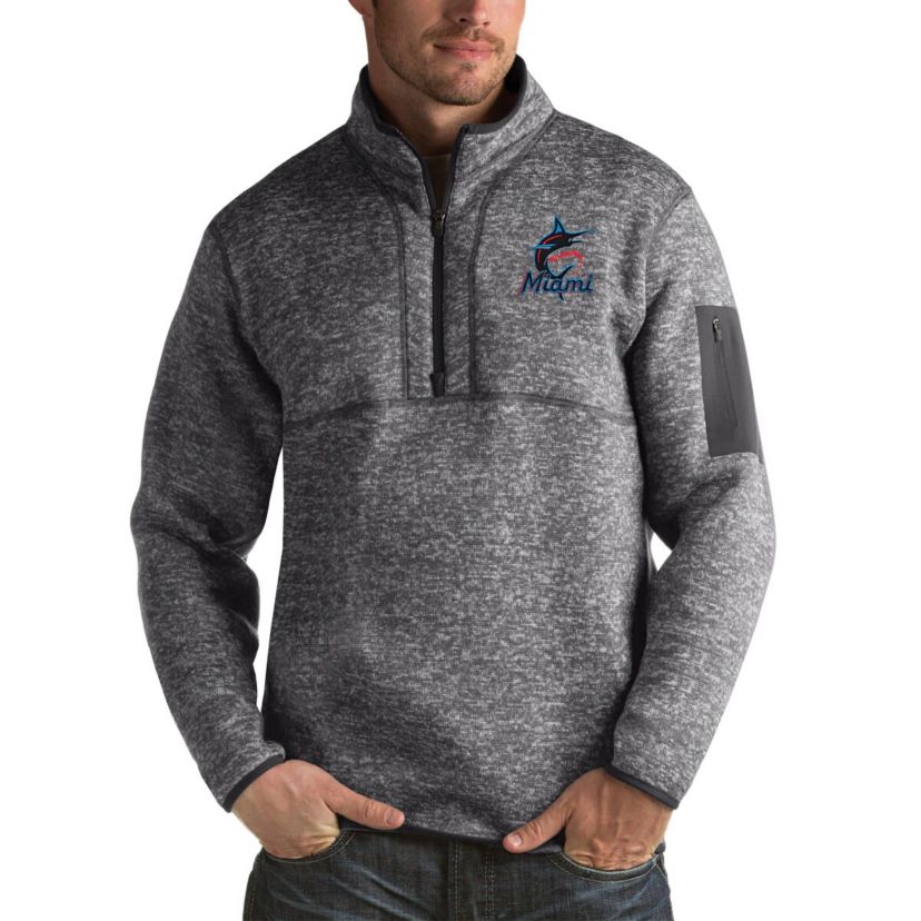 MLB ed Miami Marlins Fortune Half-Zip Sweater