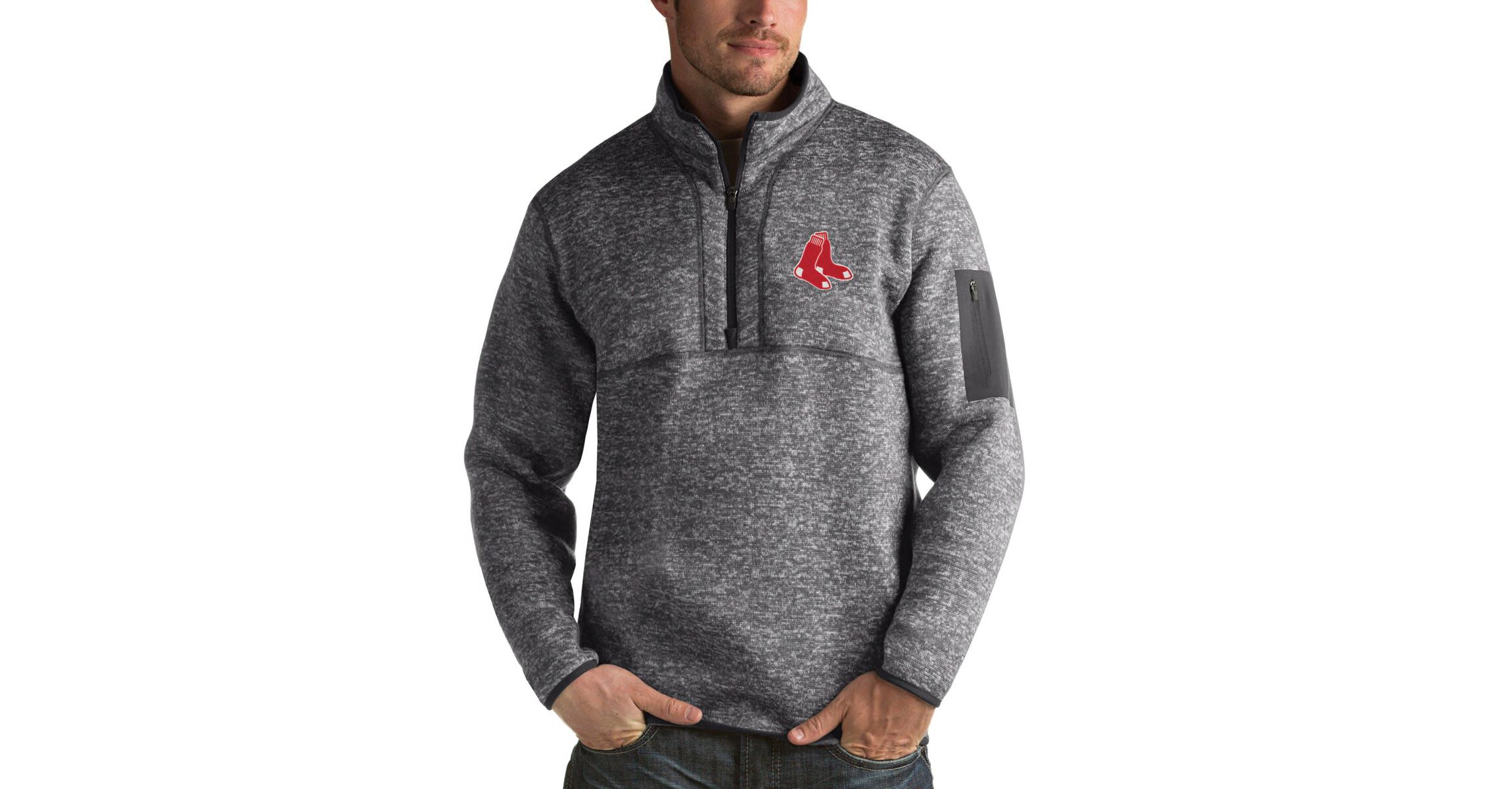 Boston Red Sox MLB ed Boston Sox Fortune Half-Zip Sweater