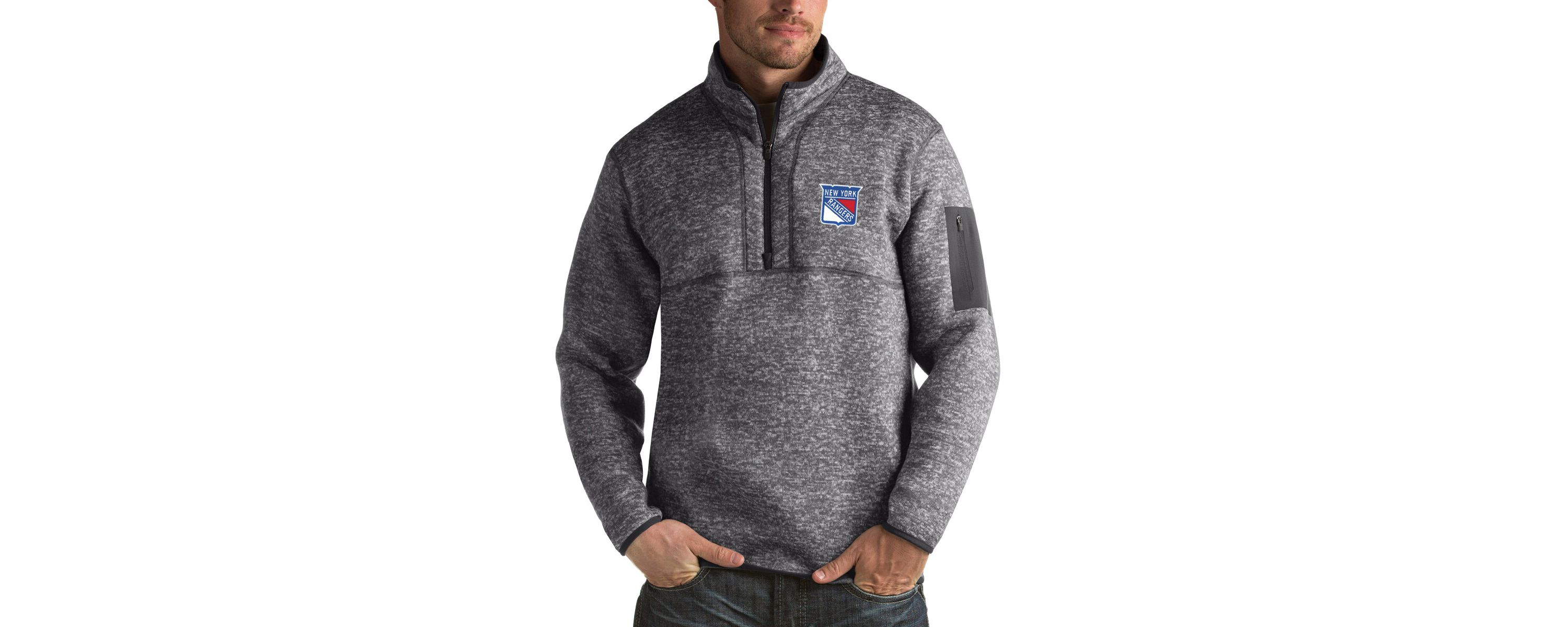 NHL New York Rangers Fortune 1/2-Zip Pullover Jacket