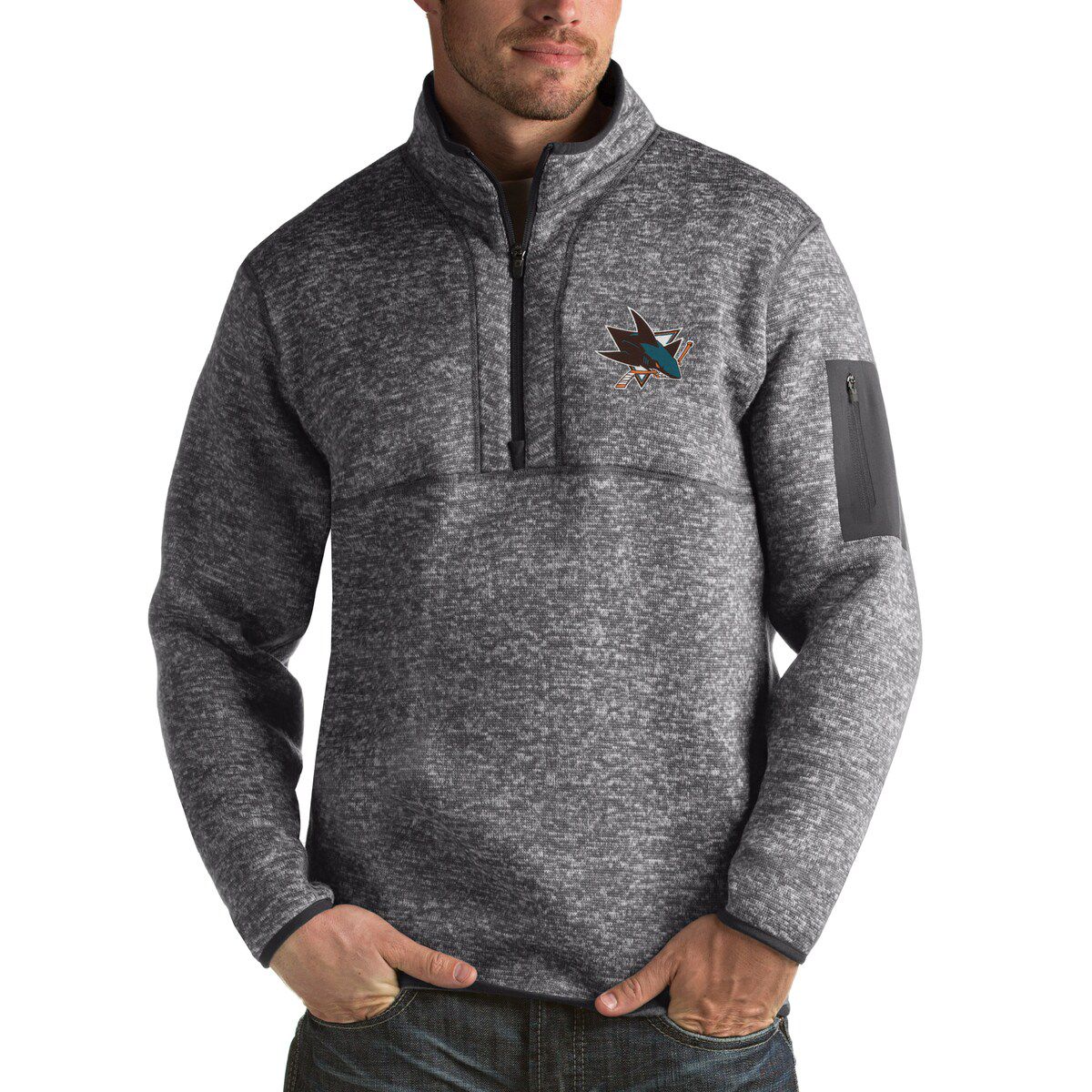 NHL San Jose Sharks Fortune 1/2-Zip Pullover Jacket
