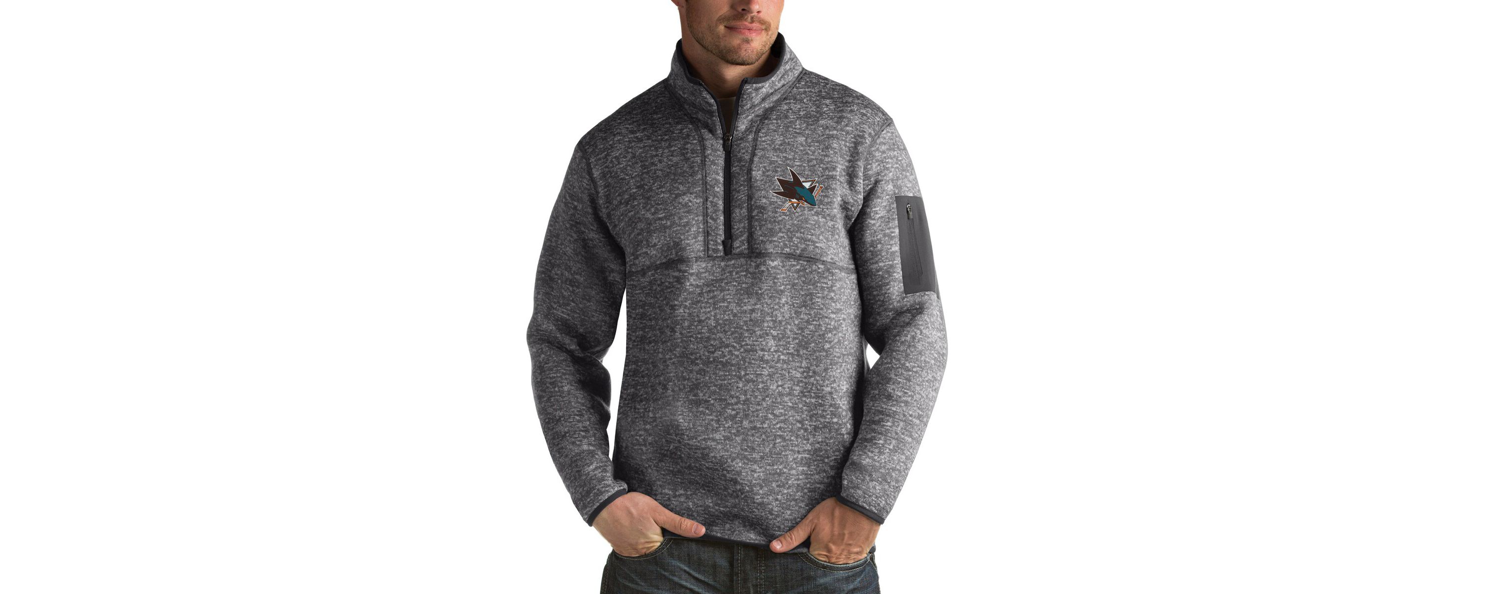 NHL San Jose Sharks Fortune 1/2-Zip Pullover Jacket