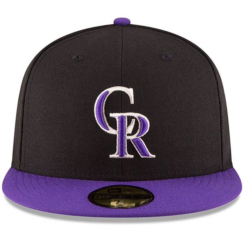 MLB Black/Purple Colorado Rockies Authentic Collection On Field 59FIFTY Structured Hat