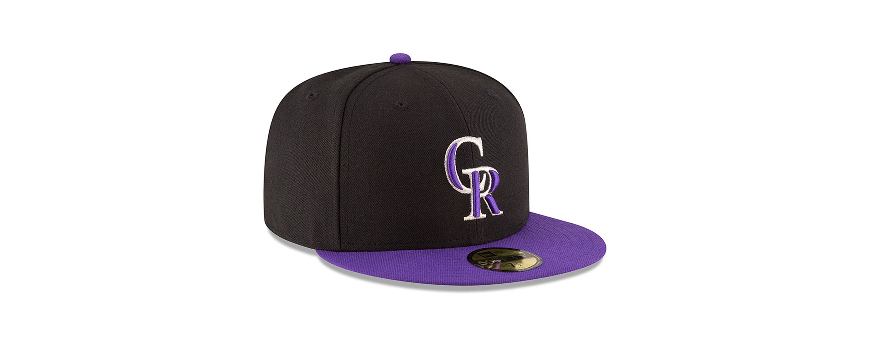 MLB Black/Purple Colorado Rockies Authentic Collection On Field 59FIFTY Structured Hat