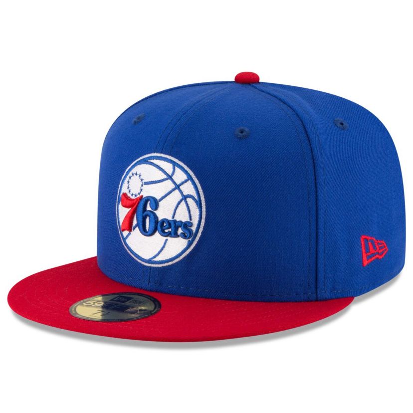 NBA Royal/Red Philadelphia 76ers Official Team Color 2Tone 59FIFTY Fitted Hat