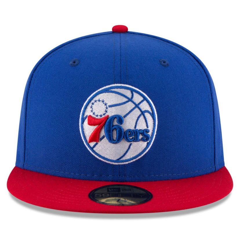 NBA Royal/Red Philadelphia 76ers Official Team Color 2Tone 59FIFTY Fitted Hat