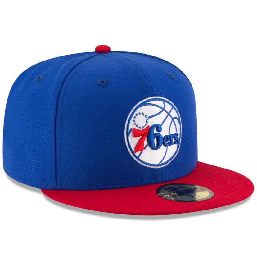 NBA Royal/Red Philadelphia 76ers Official Team Color 2Tone 59FIFTY Fitted Hat
