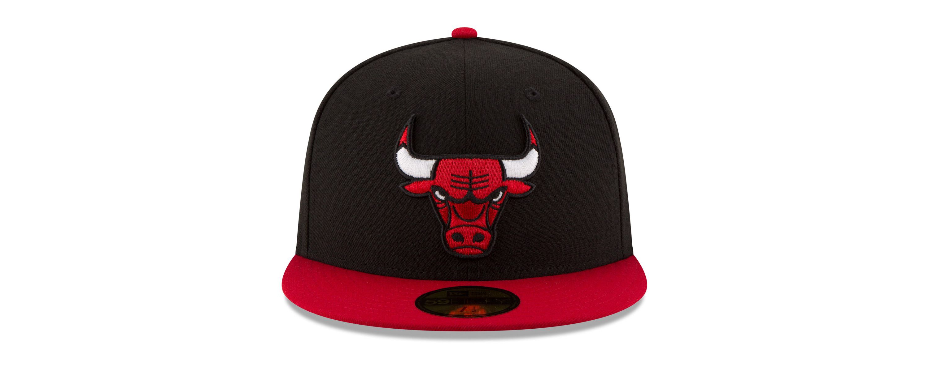 NBA Black/Red Chicago Bulls Official Team Color 2Tone 59FIFTY Fitted Hat