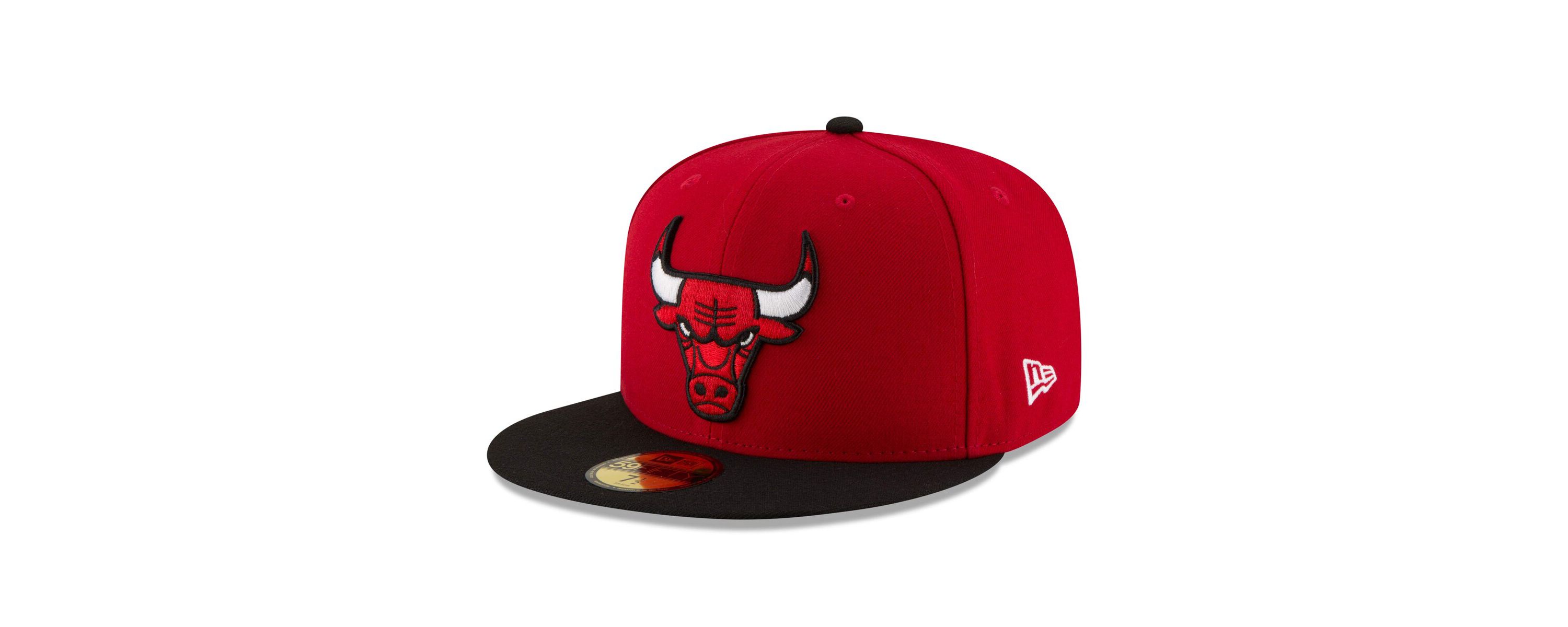 NBA Red/Black Chicago Bulls Official Team Color 2Tone 59FIFTY Fitted Hat