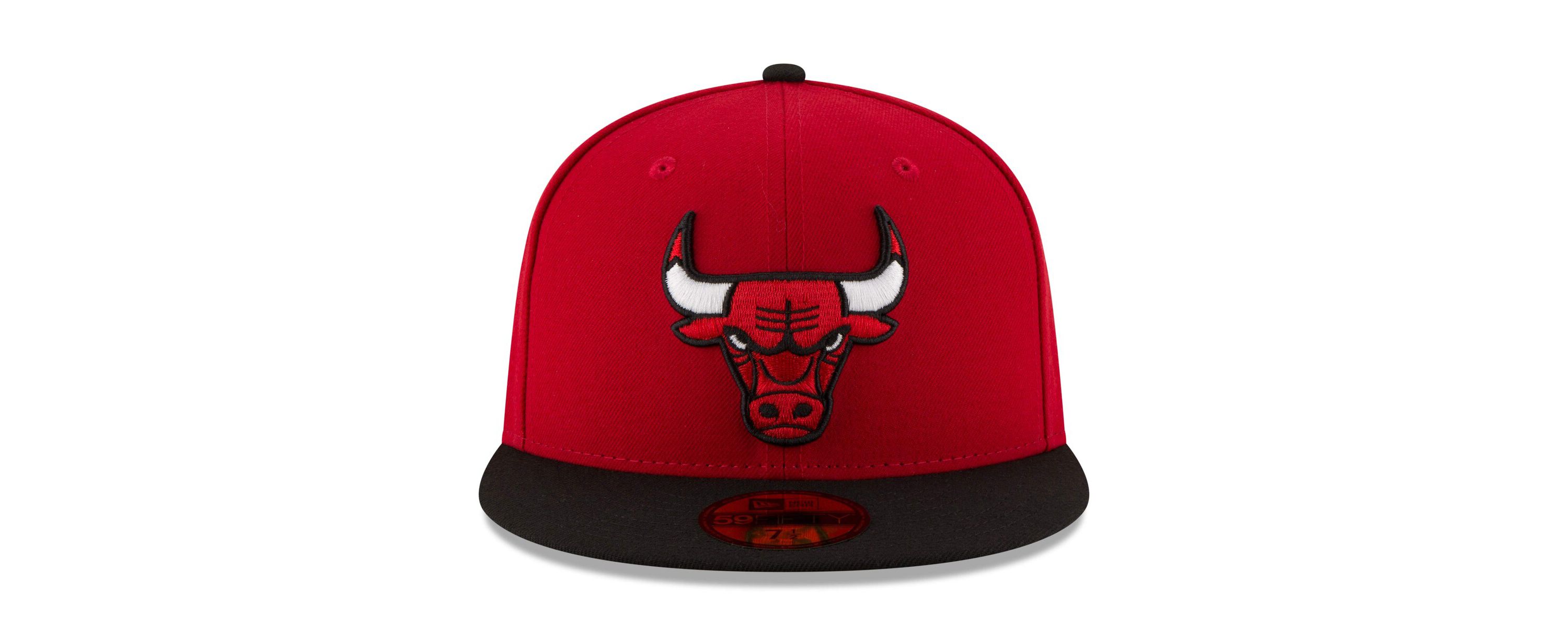 NBA Red/Black Chicago Bulls Official Team Color 2Tone 59FIFTY Fitted Hat