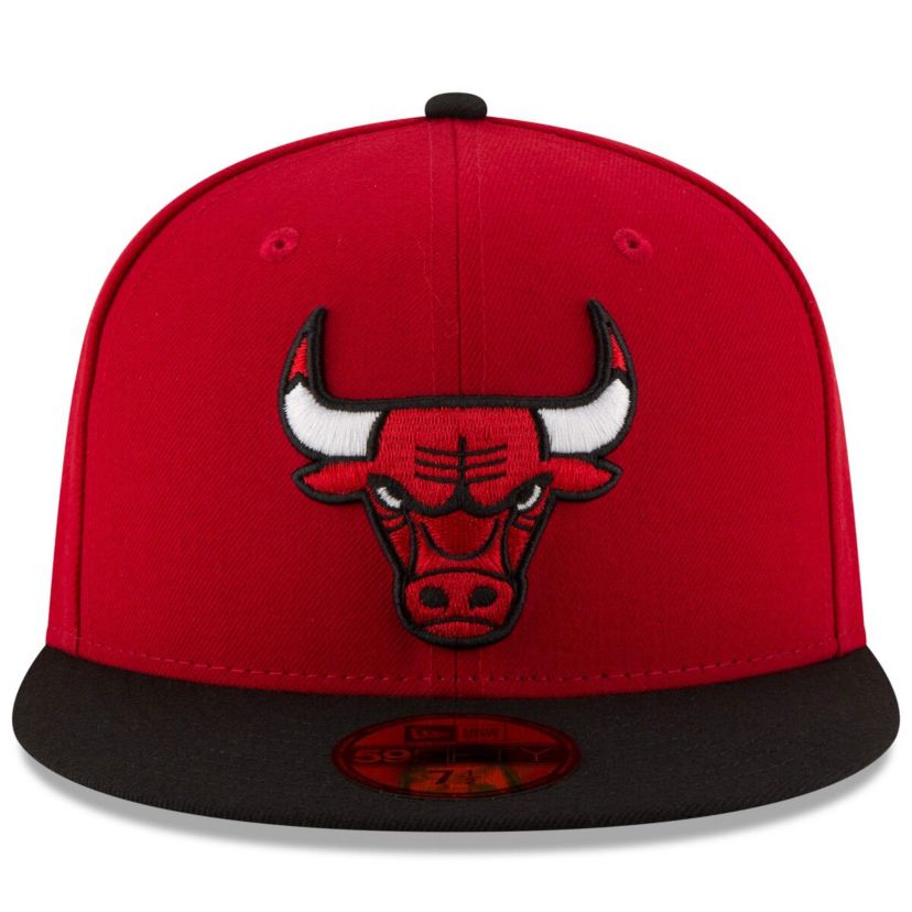 NBA Red/Black Chicago Bulls Official Team Color 2Tone 59FIFTY Fitted Hat