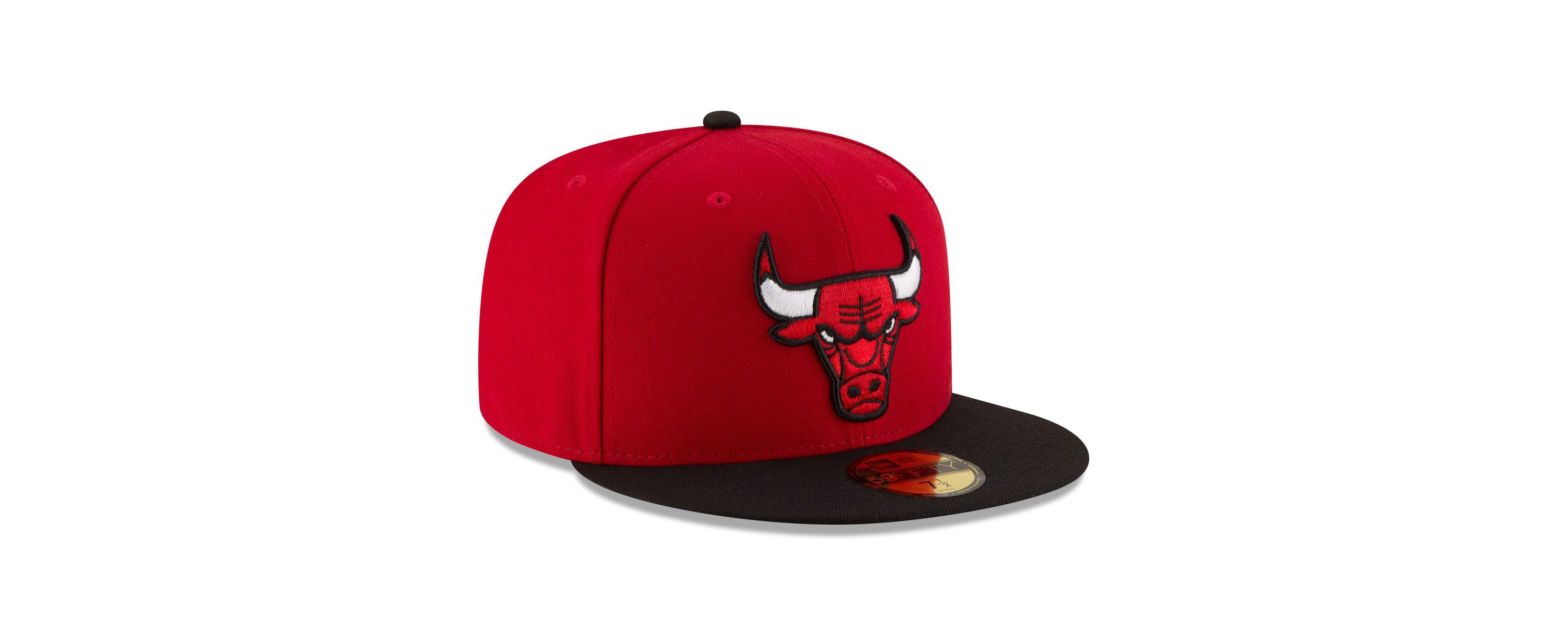 NBA Red/Black Chicago Bulls Official Team Color 2Tone 59FIFTY Fitted Hat