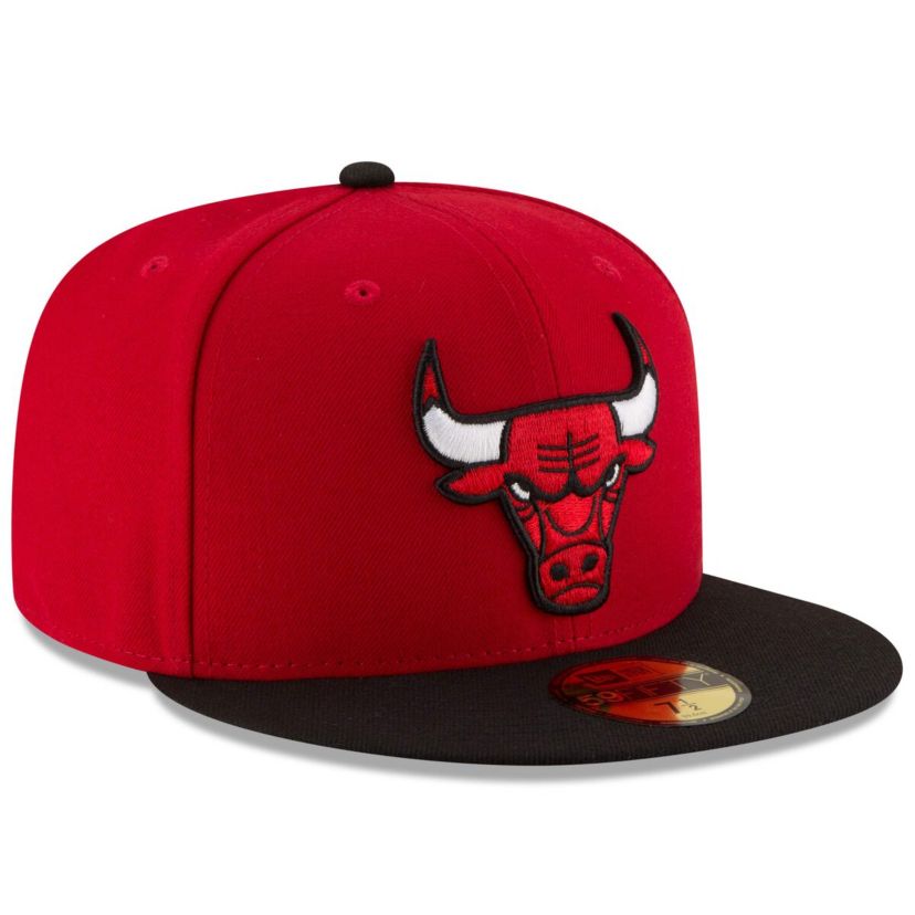 NBA Red/Black Chicago Bulls Official Team Color 2Tone 59FIFTY Fitted Hat