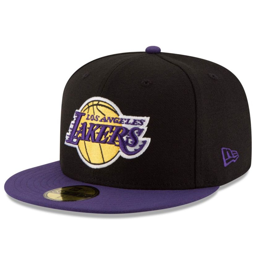 NBA Black/Purple Los Angeles Lakers Official Team Color 2Tone 59FIFTY Fitted Hat
