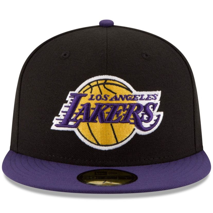 NBA Black/Purple Los Angeles Lakers Official Team Color 2Tone 59FIFTY Fitted Hat