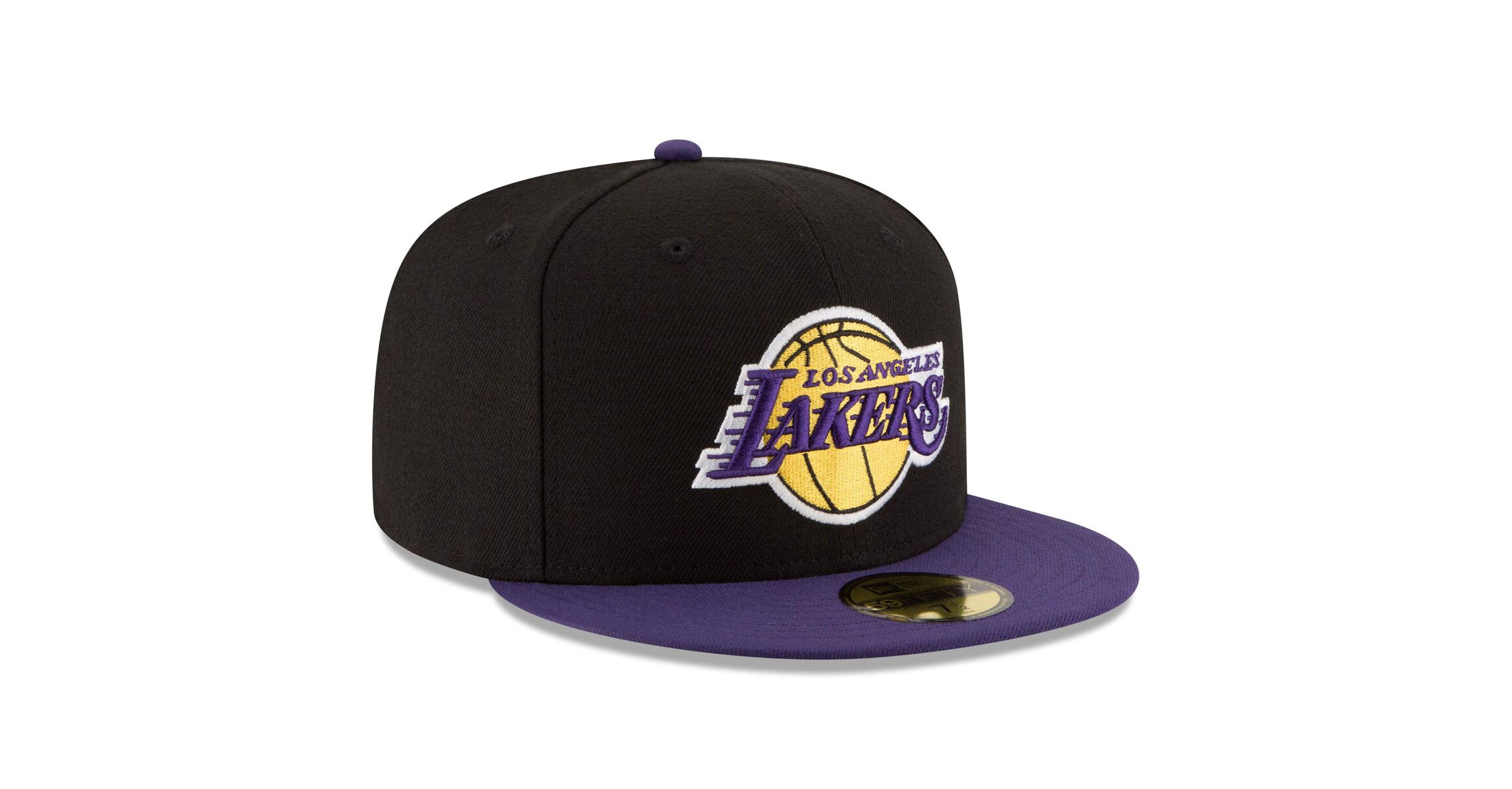 NBA Black/Purple Los Angeles Lakers Official Team Color 2Tone 59FIFTY Fitted Hat
