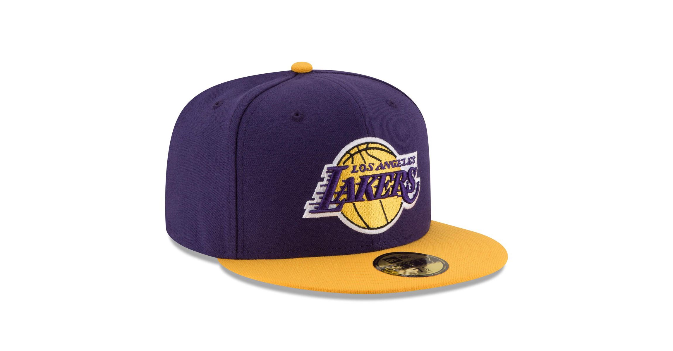 NBA Purple/Gold Los Angeles Lakers Official Team Color 2Tone 59FIFTY Fitted Hat
