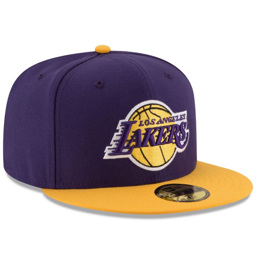 NBA Purple/Gold Los Angeles Lakers Official Team Color 2Tone 59FIFTY Fitted Hat