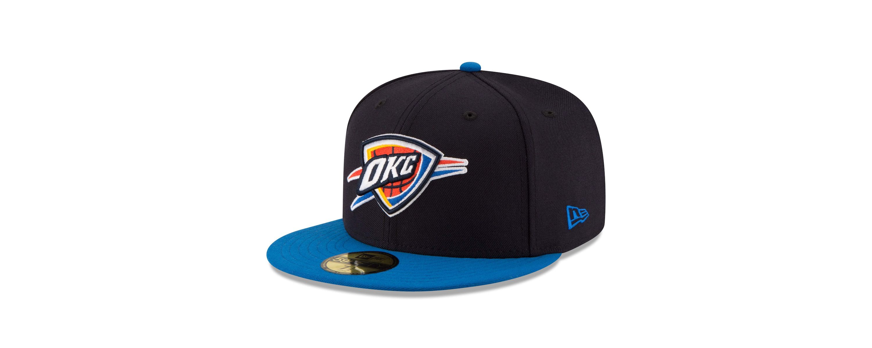 NBA Navy/Royal Oklahoma City Thunder Official Team Color 2Tone 59FIFTY Fitted Hat