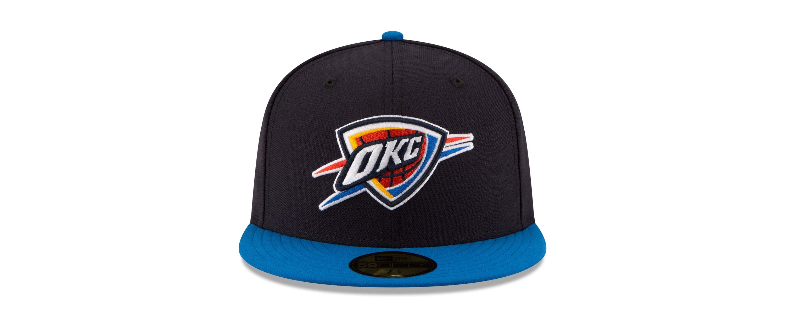 NBA Navy/Royal Oklahoma City Thunder Official Team Color 2Tone 59FIFTY Fitted Hat