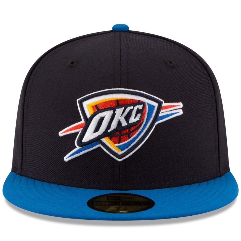 NBA Navy/Royal Oklahoma City Thunder Official Team Color 2Tone 59FIFTY Fitted Hat