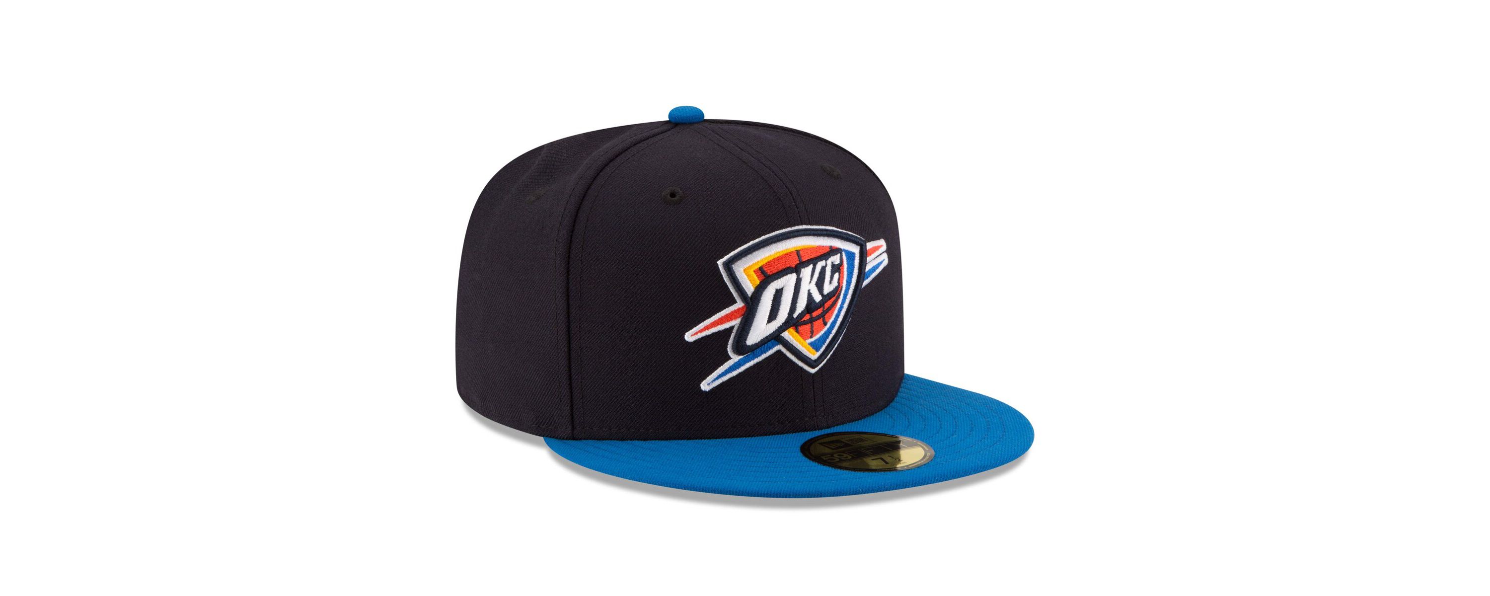 NBA Navy/Royal Oklahoma City Thunder Official Team Color 2Tone 59FIFTY Fitted Hat