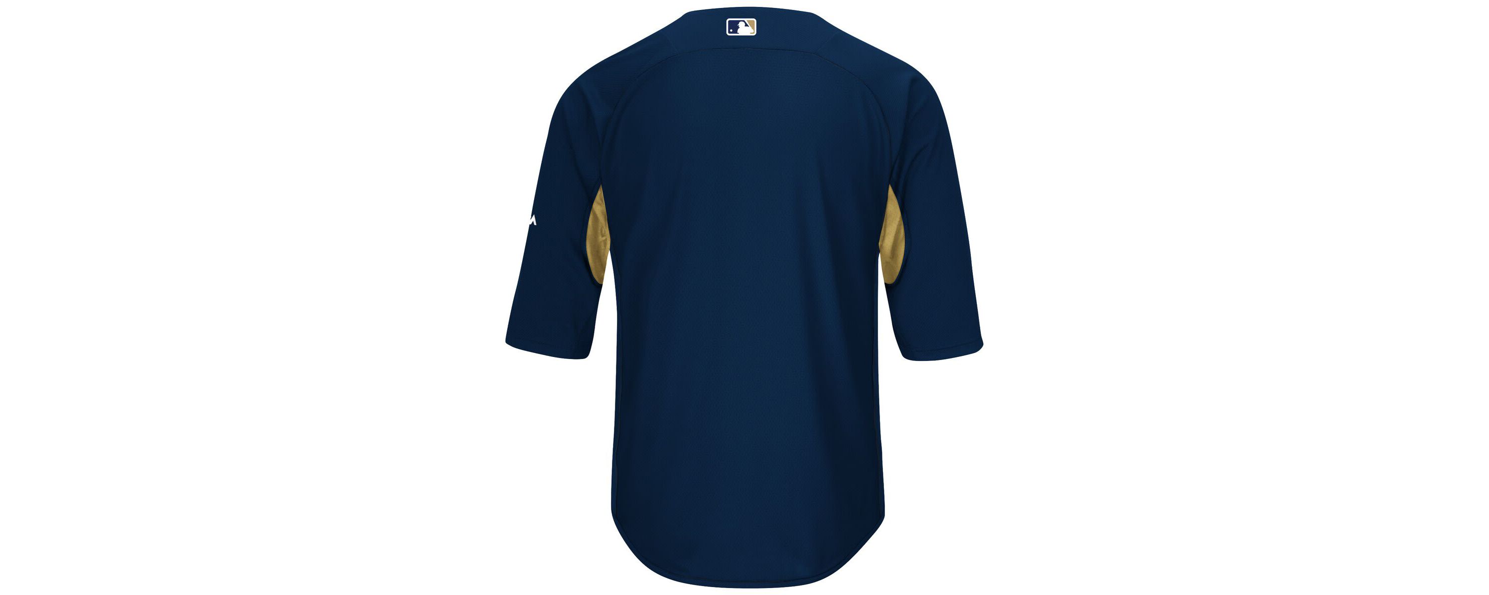 MLB Milwaukee Brewers Authentic Collection On-Field 3/4-Sleeve Batting Practice Jersey