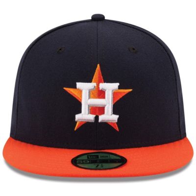 MLB Navy/Orange Houston Astros Road Authentic Collection On Field 59FIFTY Performance Fitted Hat