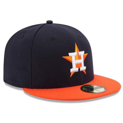 MLB Navy/Orange Houston Astros Road Authentic Collection On Field 59FIFTY Performance Fitted Hat