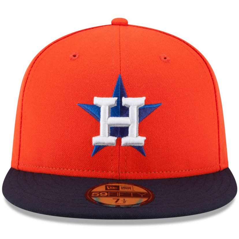 MLB Orange/Navy Houston Astros Alternate Authentic Collection On-Field 59FIFTY Fitted Hat