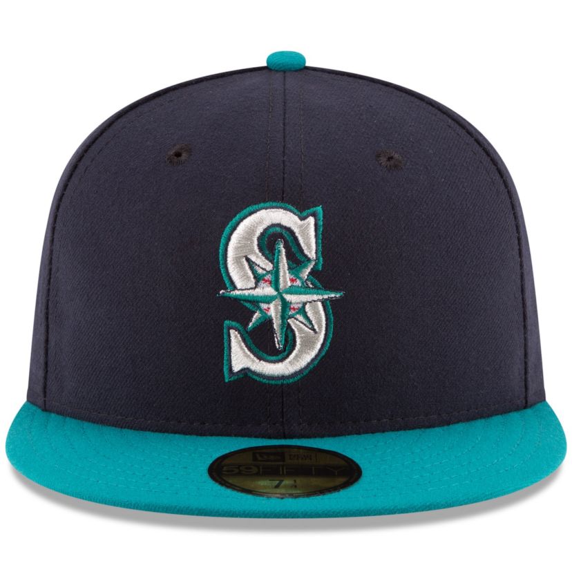 MLB Navy/Teal Seattle Mariners Alternate Authentic Collection On Field 59FIFTY Fitted Hat