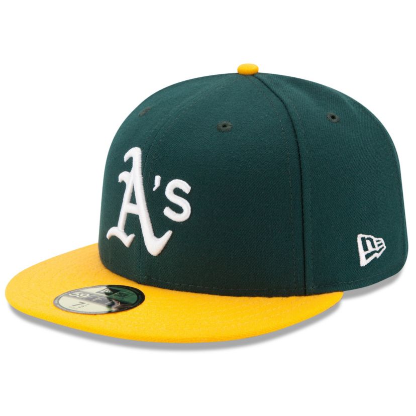 Oakland Athletics MLB Green/Yellow Athletics Home Authentic Collection On-Field 59FIFTY Fitted Hat