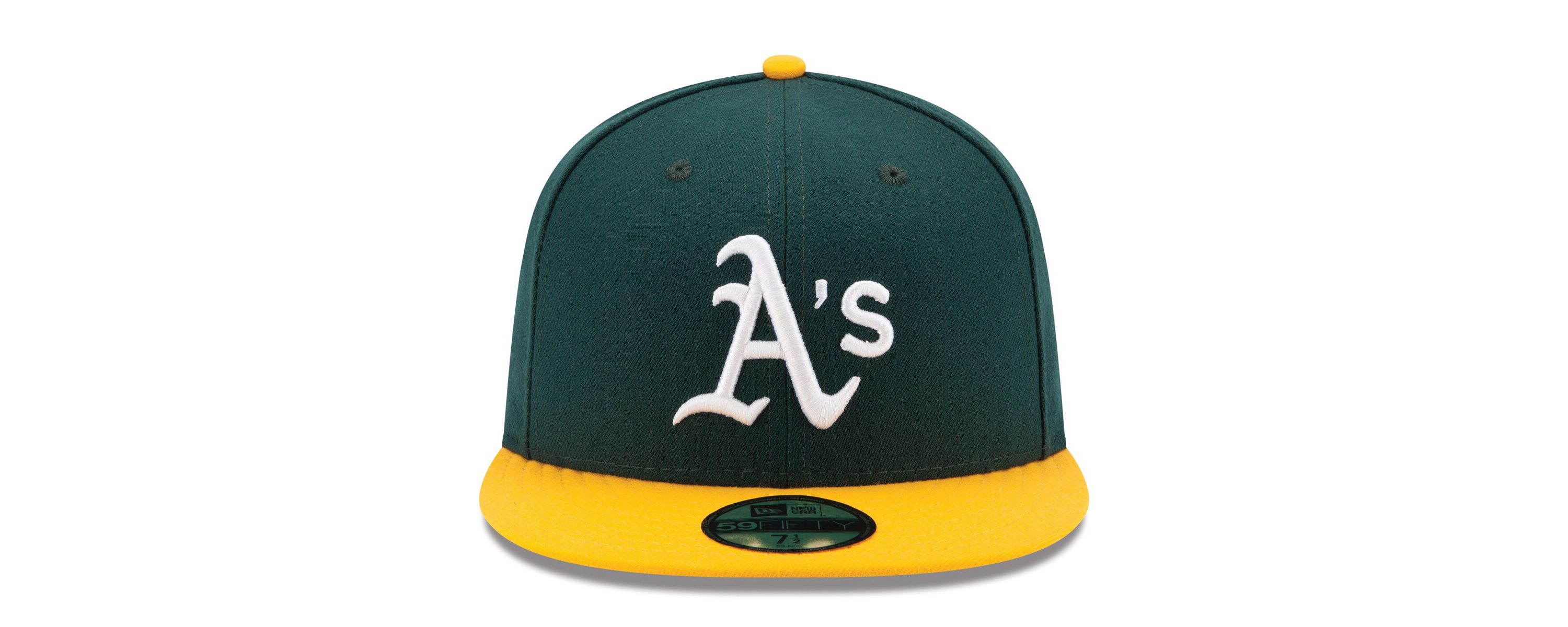 Oakland Athletics MLB Green/Yellow Athletics Home Authentic Collection On-Field 59FIFTY Fitted Hat