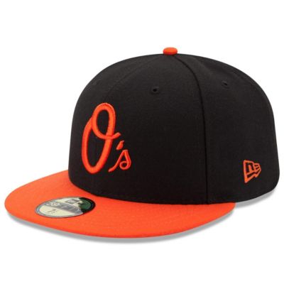 New Era Men's MLB Black/Orange Baltimore Orioles Alternate Authentic Collection On Field 59FIFTY Performance Fitted Hat