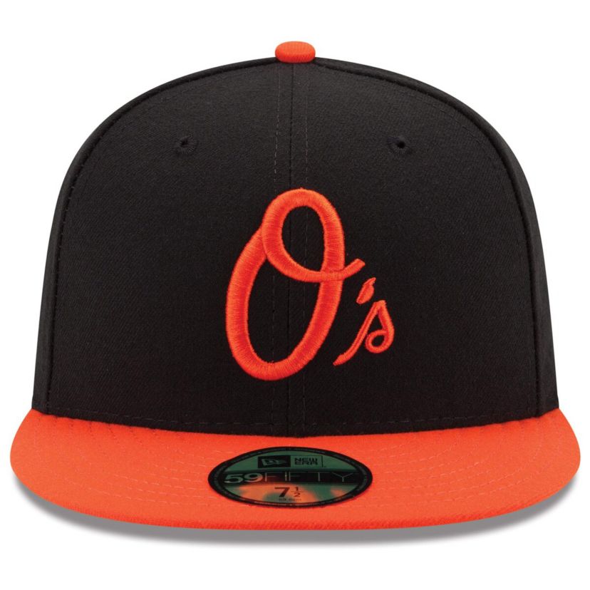 MLB Black/Orange Baltimore Orioles Alternate Authentic Collection On Field 59FIFTY Performance Fitted Hat