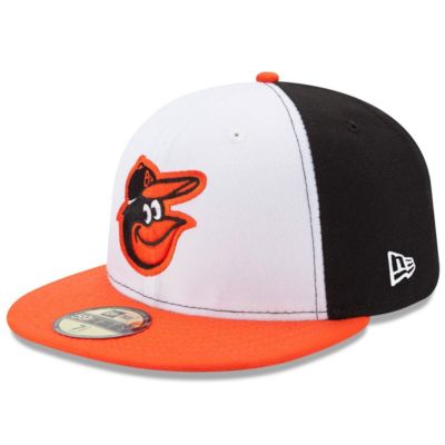 New Era Men's MLB White/Orange Baltimore Orioles Home Authentic Collection On-Field 59FIFTY Fitted Hat