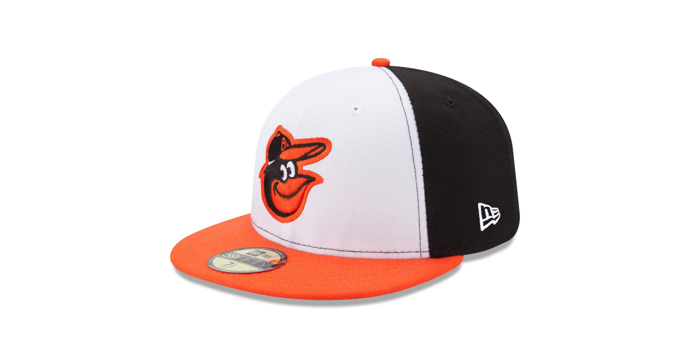 MLB White/Orange Baltimore Orioles Home Authentic Collection On-Field 59FIFTY Fitted Hat