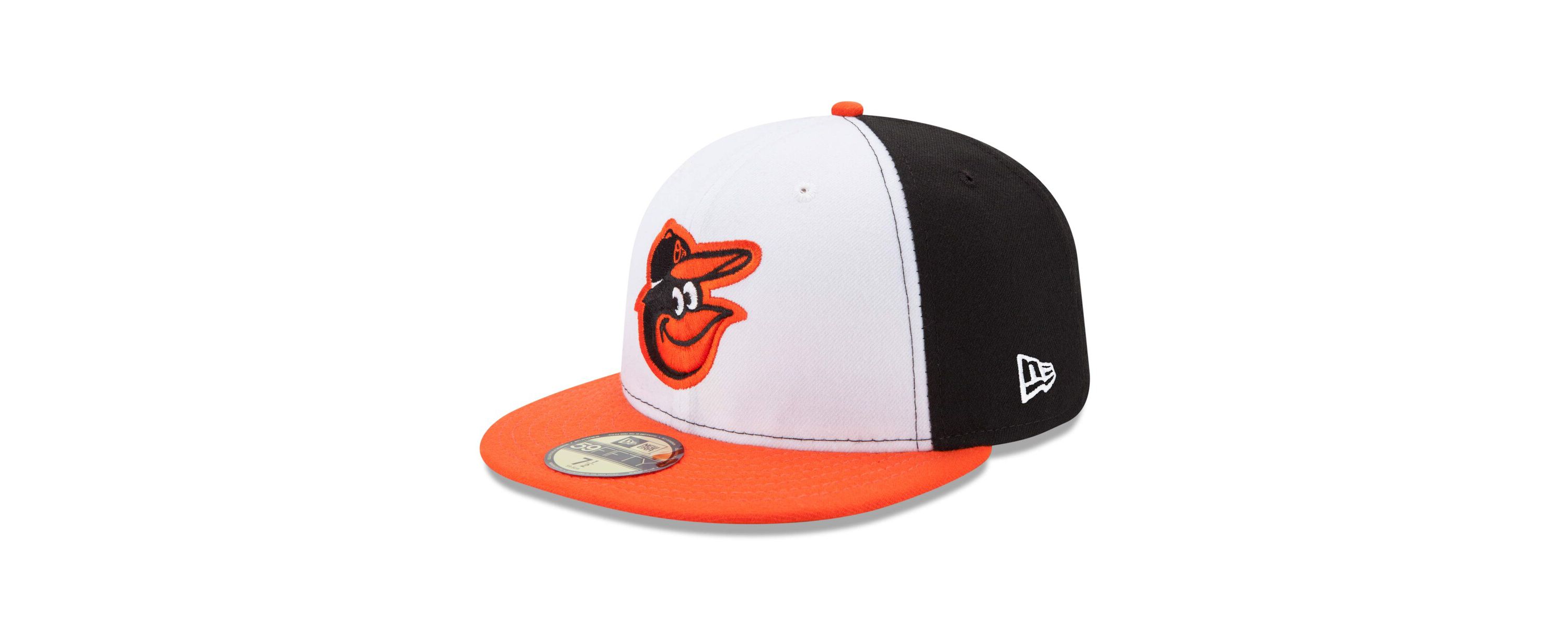 MLB White/Orange Baltimore Orioles Home Authentic Collection On-Field 59FIFTY Fitted Hat