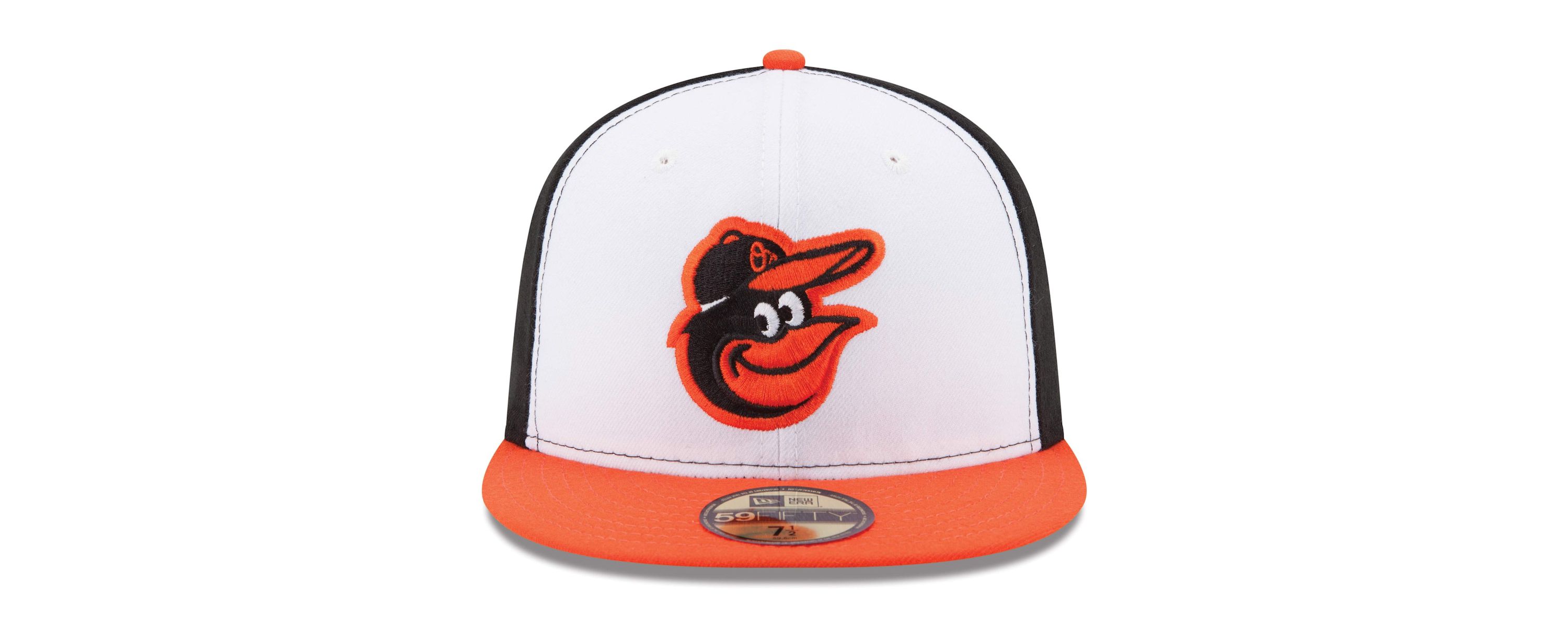 MLB White/Orange Baltimore Orioles Home Authentic Collection On-Field 59FIFTY Fitted Hat