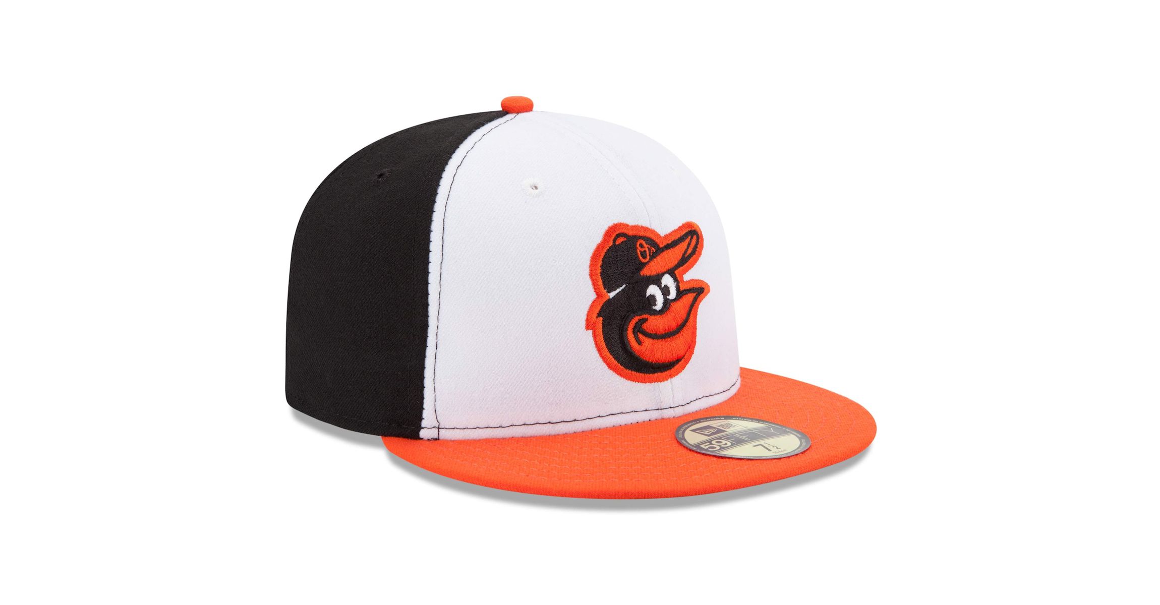 MLB White/Orange Baltimore Orioles Home Authentic Collection On-Field 59FIFTY Fitted Hat