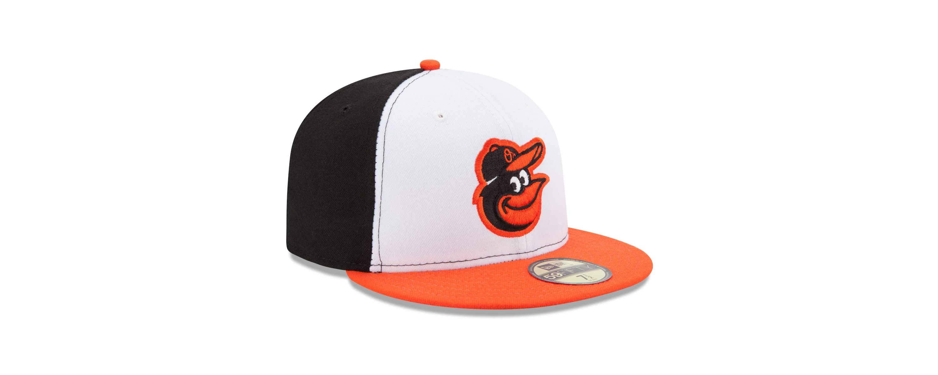 MLB White/Orange Baltimore Orioles Home Authentic Collection On-Field 59FIFTY Fitted Hat