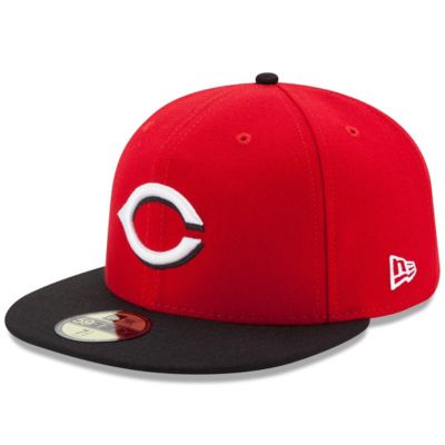 MLB Red/Black Cincinnati Reds Road Authentic Collection On-Field 59FIFTY Fitted Hat