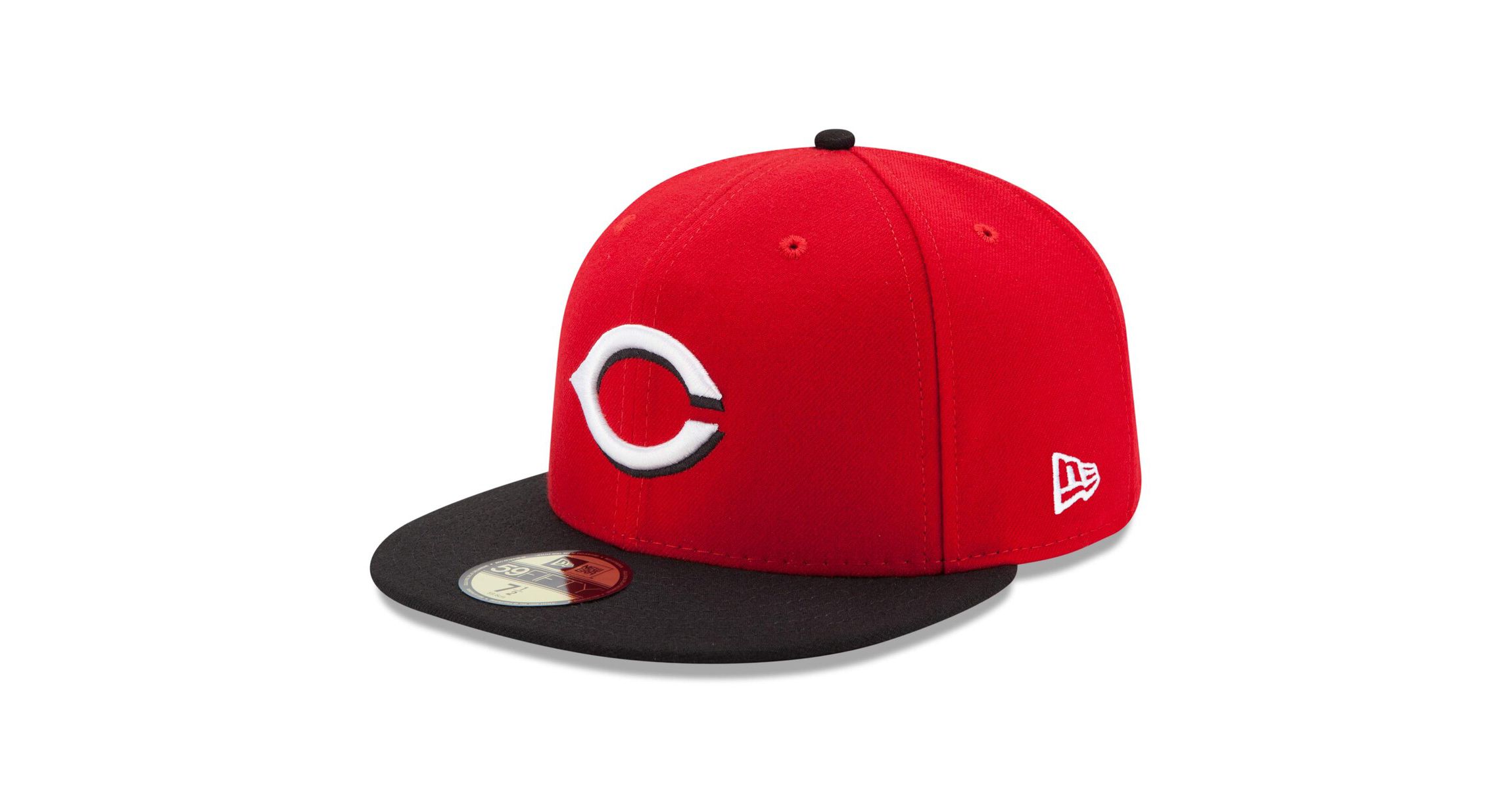MLB Red/Black Cincinnati Reds Road Authentic Collection On-Field 59FIFTY Fitted Hat