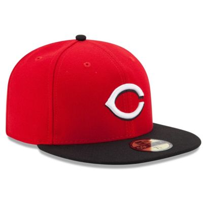 MLB Red/Black Cincinnati Reds Road Authentic Collection On-Field 59FIFTY Fitted Hat