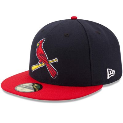New Era Men's MLB Navy/Red St. Louis Cardinals Alternate 2 Authentic Collection On-Field 59FIFTY Fitted Hat, Navy Blue, 7 3/8