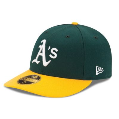 MLB Green/Yellow Oakland Athletics Home Authentic Collection On-Field Low 59FIFTY Fitted Hat