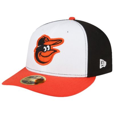 New Era Men's MLB White/Orange Baltimore Orioles Home Authentic Collection On-Field Low 59FIFTY Fitted Hat, White, 7 1/8