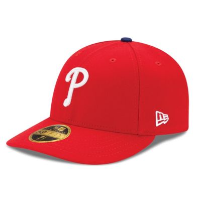 New Era Men's MLB Philadelphia Phillies Authentic Collection On Field Low Game 59FIFTY Fitted Hat, Red, 6 7/8