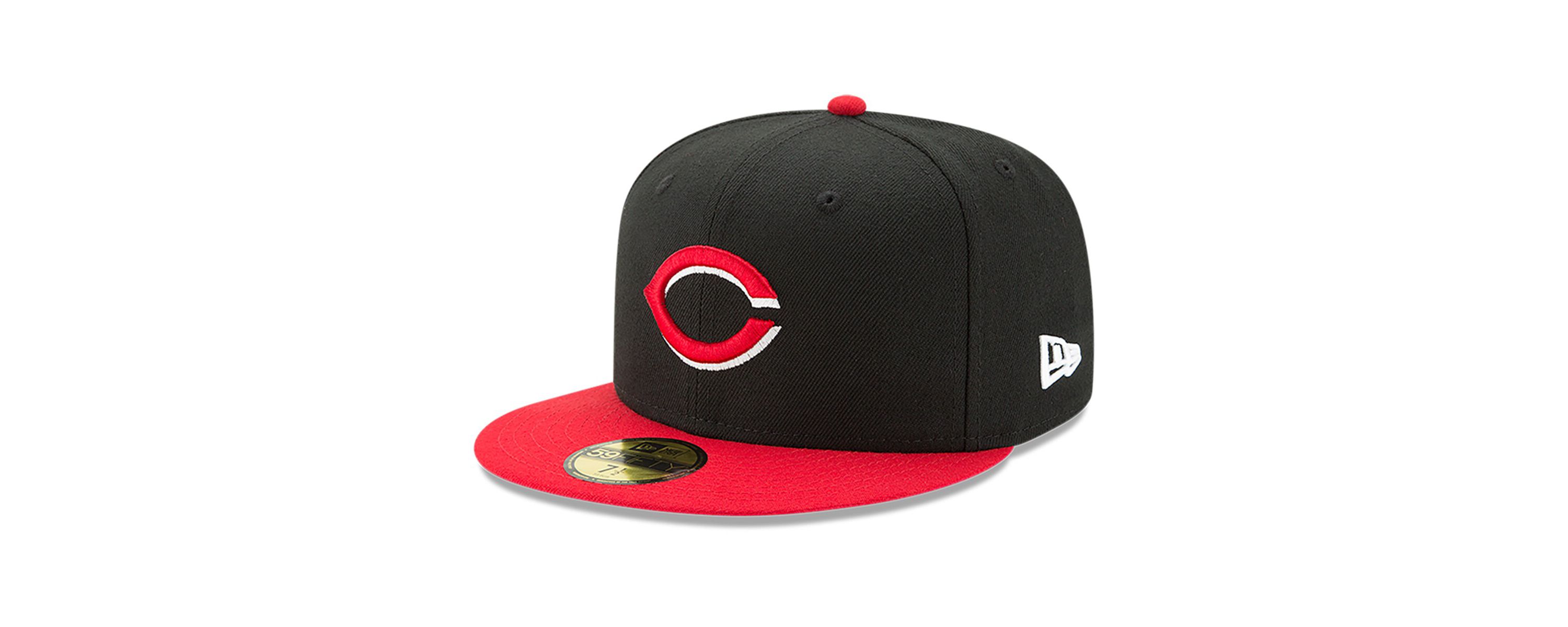 MLB Black/Red Cincinnati Reds Road Authentic Collection On-Field 59FIFTY Fitted Hat
