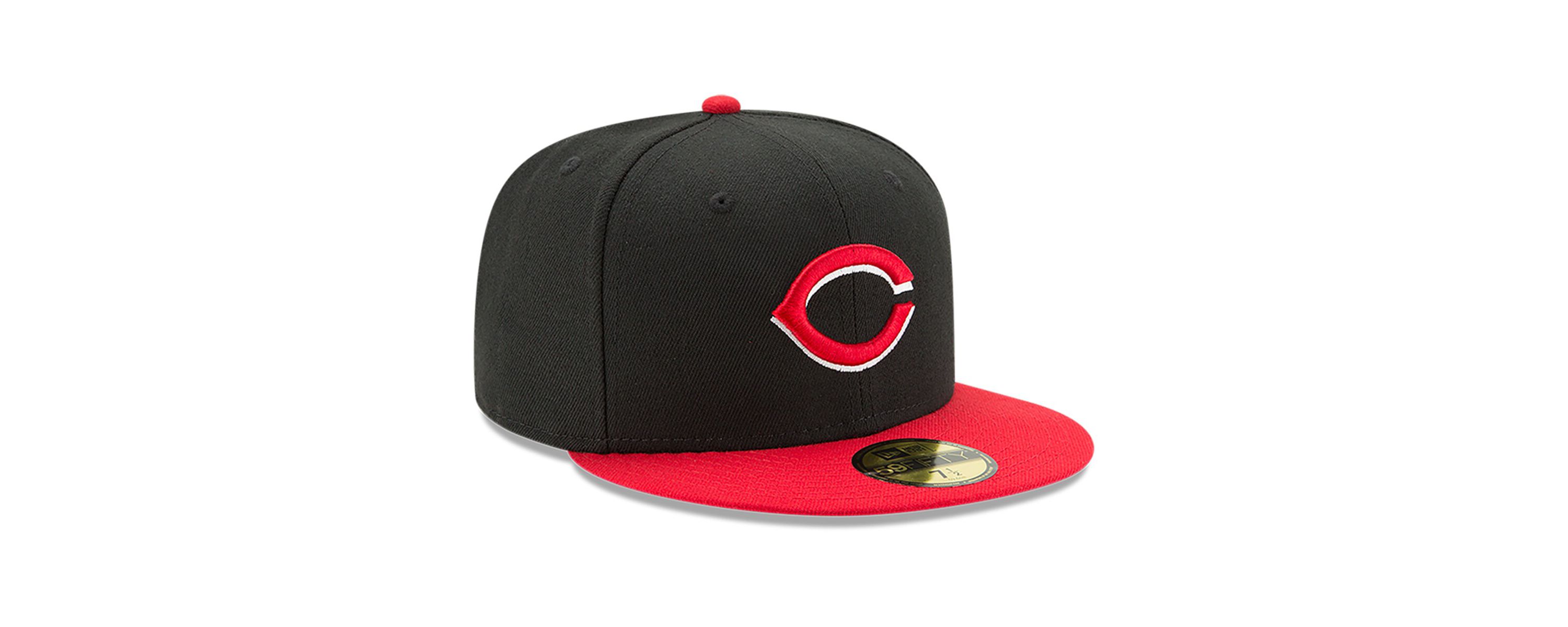 MLB Black/Red Cincinnati Reds Road Authentic Collection On-Field 59FIFTY Fitted Hat